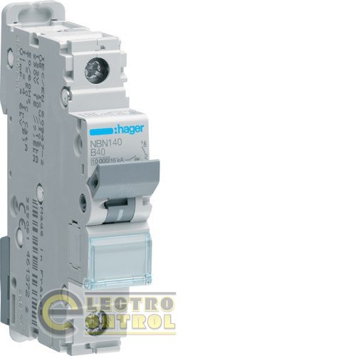 Автоматический выключатель Hager NBN140 40А 1p AC