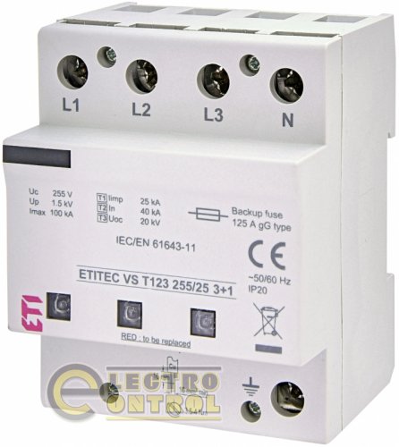 Обмежник перенапруги ETITEC VS T123 255/25 (3+1) 2442939