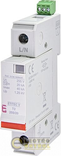 Обмежник перенапруги ETITEC V T2 255/20 (1+0) RC 2442958