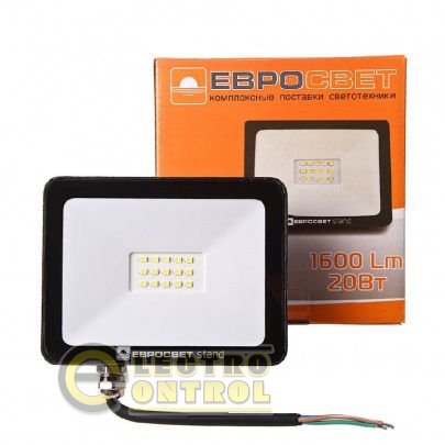 Прожектор EVRO LIGHT EV-20-504 20w 180-260v 6400k 1600Lm Stand-XL
