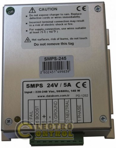 DATAKOM SMPS-245 Зарядний пристрій акумулятора (24V/5A)