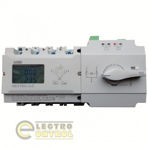 4PRO ATS-125A-4P-di Интел.устройство автоматического ввода резерва (АВР), 4 пол., 125A, 230/400V, 50/60Гц, 1-3 фазы