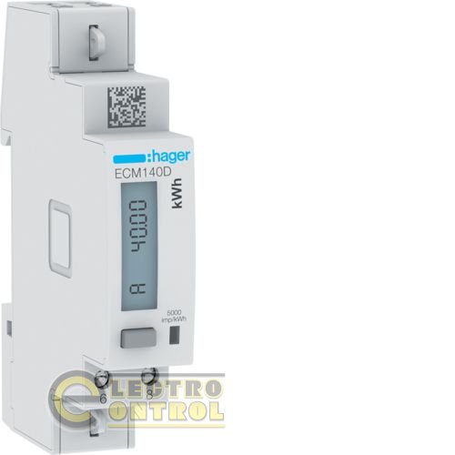 Счетчик электроэнергий однофазный HAGER ECM140D 40А, 1М, MBUS MID