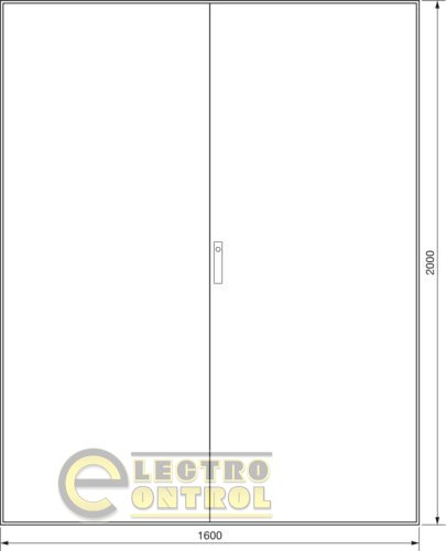 Шкаф секционный Univers IP41/I 2000x1600x600мм непрозрачные двери, серый