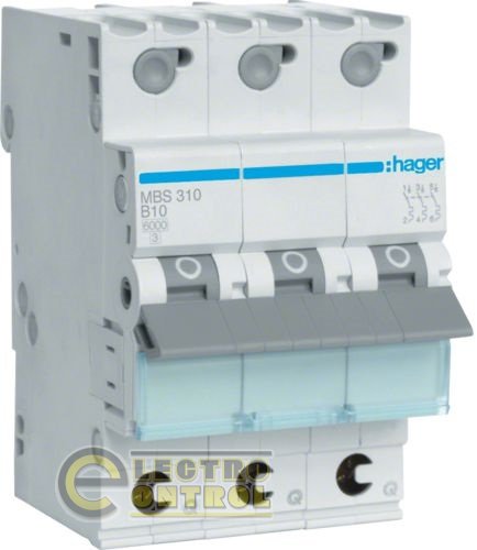 Автоматический выключатель Hager MBS310 10А 3p AC