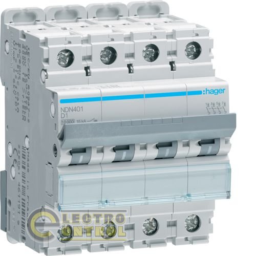 Автоматический выключатель Hager NDN401 1А 4p AC