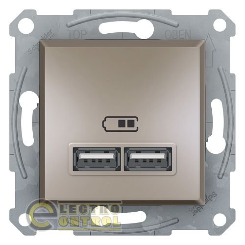 USB розетка 2,1A бронза Asfora
