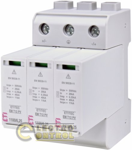 Ограничитель перенапряжения ETITEC EM T12 PV 1100/6,25 Y (для PV систем) 2440580