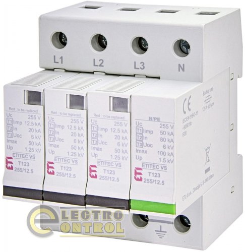 Ограничитель перенапряжения ETITEC VS T123 255/12,5 (3+1) RC 2442931