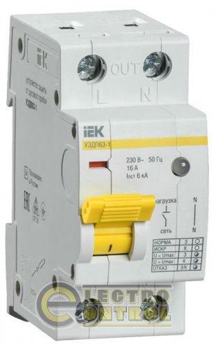 Пристрій захисту від дугового пробою УЗДП63-1 16А IEK