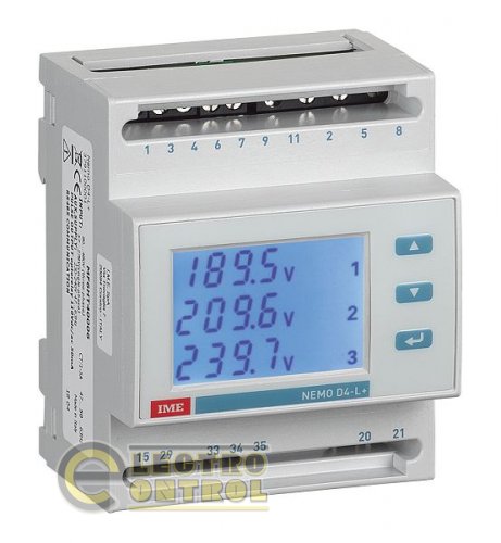 MF6HT40006  Анализатор сети Nemo D4-L+ з RS485 Вх. 1/5A 80-480Vca/Aux 230...240 Vac, LV/MV