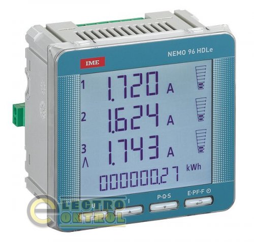 MF96421 Анализатор сети Nemo 96 HDLE+RS485 Вх. 1/5A 80-265Vca/110-300Vcc IMP+RS485