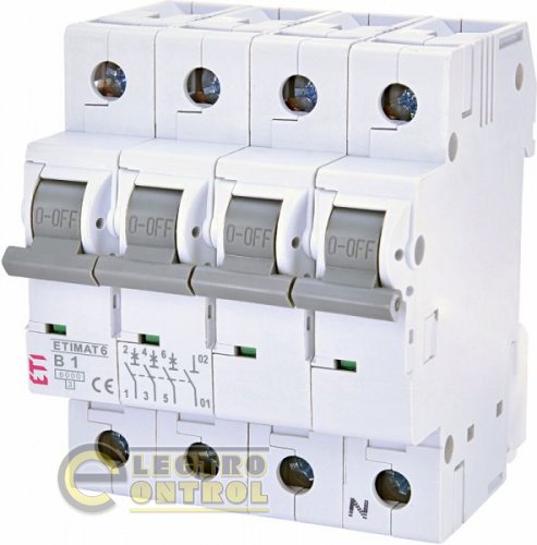 Автоматичний вимикач ETI ETIMAT 6 3P+N B 1А AC 2116509