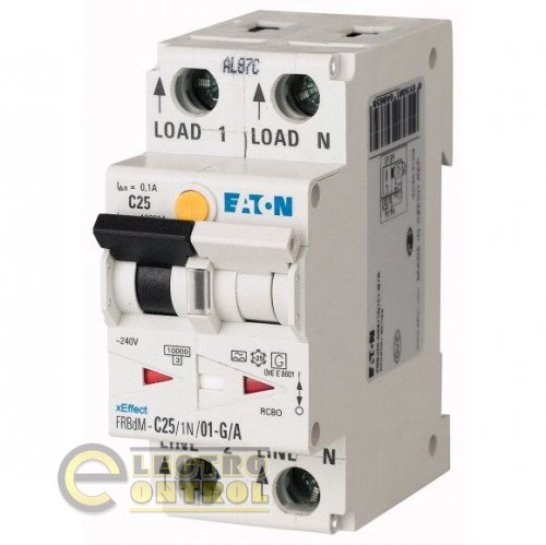 Дифференциальный автоматический выключатель FI/LS, 16A, 10 мА, хар-ка-C, 2-пол., FI-Char: A (FRBDM-C16/2/001-G/A)