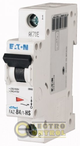 Автоматический выключатель Eaton FAZ-HS B 4А 1p 279274
