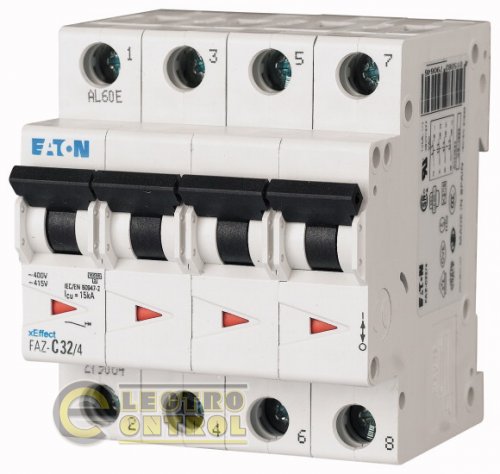 Автоматический выключатель Eaton FAZ C 50А 4p 279066 Автоматический выключатель Eaton FAZ C 50А 4p 279066