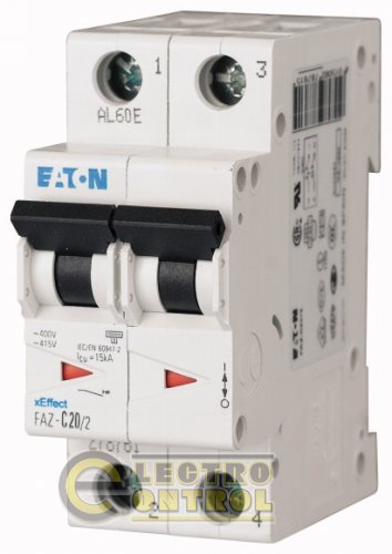 Автоматичний вимикач Eaton PL6 B 7А 2p 167489