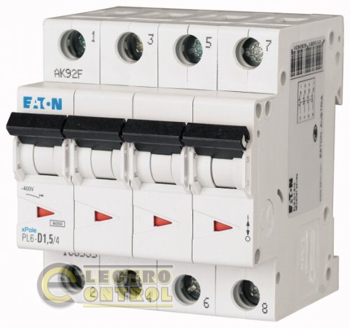 Автоматический выключатель Eaton PL6 B 1,5А 4p 166487