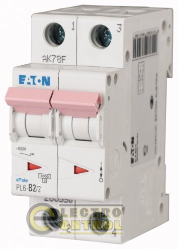 Автоматический выключатель Eaton PL6 D 0,5А 2p 164825 Автоматический выключатель Eaton PL6 D 0,5А 2p 164825