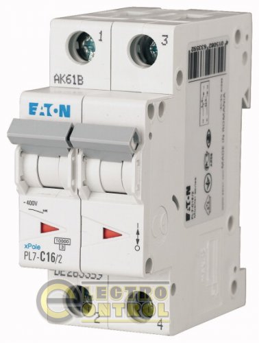 Автоматичний вимикач Eaton PL7 D 8А 2p 165109