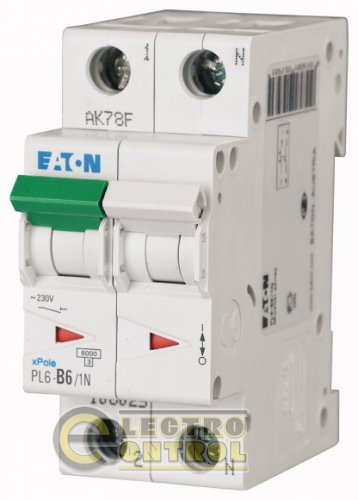 Автоматический выключатель Eaton PL6 B 12А 1p+N 164904