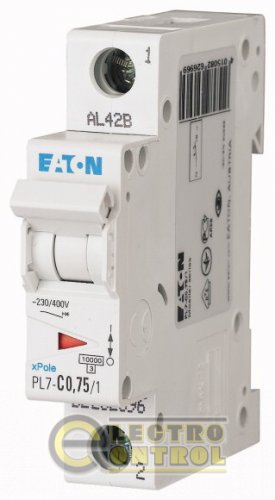 Автоматический выключатель Eaton PL7 C 0,75А 1p 262696