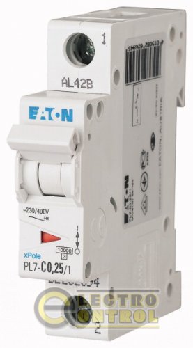 Автоматический выключатель Eaton PL7 C 0,25А 1p 262694