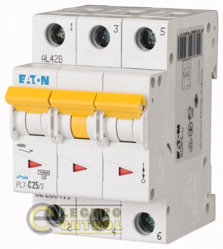 Автоматический выключатель Eaton PL7 D 25А 3p 263423
