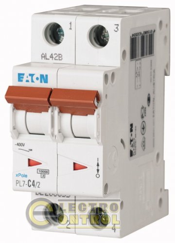 Автоматический выключатель Eaton PL7 C 4А 2p 263355