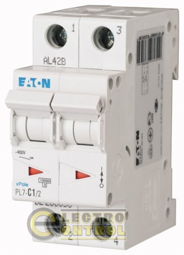 Автоматический выключатель Eaton PL7 C 1А 2p 263353 Автоматический выключатель Eaton PL7 C 1А 2p 263353
