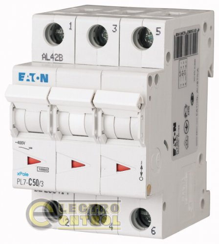 Автоматический выключатель Eaton PL7 B 50А 3p 263400