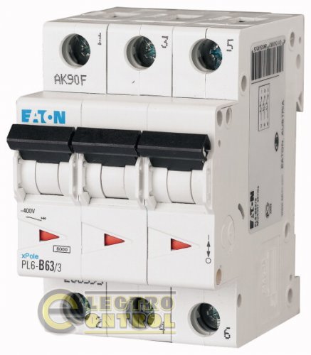 Автоматичний вимикач Eaton PL6 C 63А 3p 286607