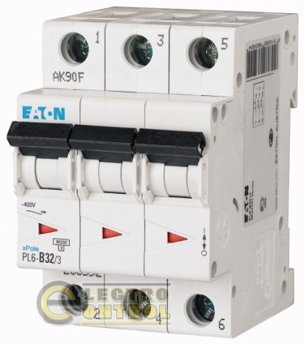 Автоматический выключатель Eaton PL6 D 32А 3p 286616