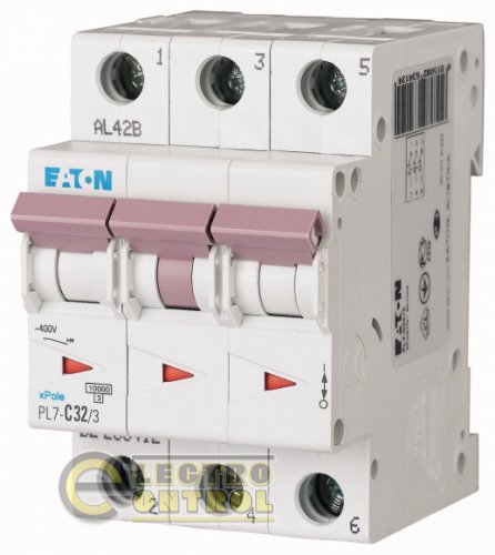 Автоматический выключатель Eaton PL7 B 32А 3p 263392