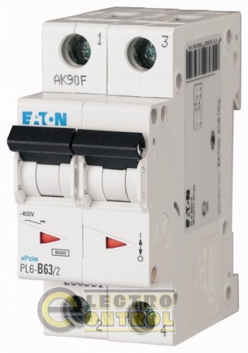 Автоматичний вимикач Eaton PL6 C 63А 2p 286573