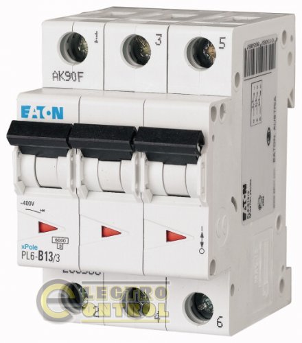 Автоматический выключатель Eaton PL6 C 13А 3p 286600