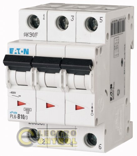 Автоматический выключатель Eaton PL6 B 10А 3p 286587 Автоматический выключатель Eaton PL6 B 10А 3p 286587