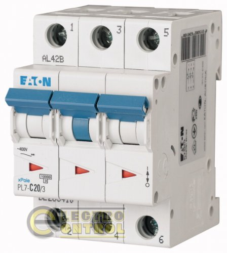Автоматический выключатель Eaton PL7 C 20А 3p 263410