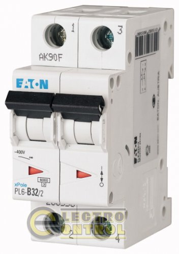 Автоматический выключатель Eaton PL6 D 32А 2p 286582 Автоматический выключатель Eaton PL6 D 32А 2p 286582