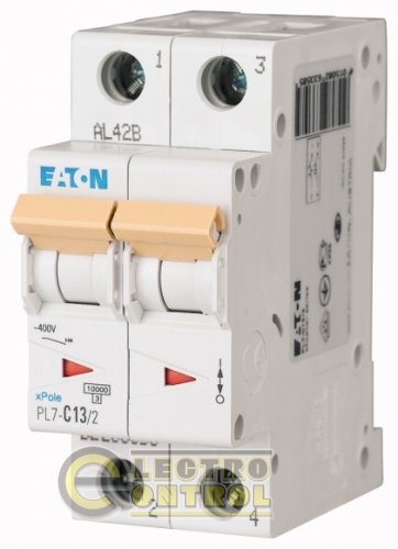 Автоматический выключатель Eaton PL7 D 13А 2p 263380