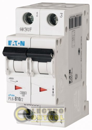 Автоматический выключатель Eaton PL6 D 10А 2p 286577