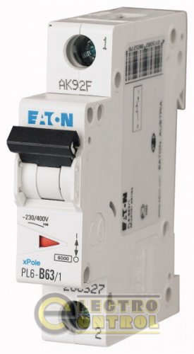 Автоматический выключатель Eaton PL6 B 63А 1p 286527