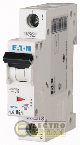 Автоматический выключатель Eaton PL6 D 6А 1p 286542