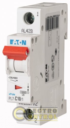 Автоматический выключатель Eaton PL7 D 10А 1p 262714