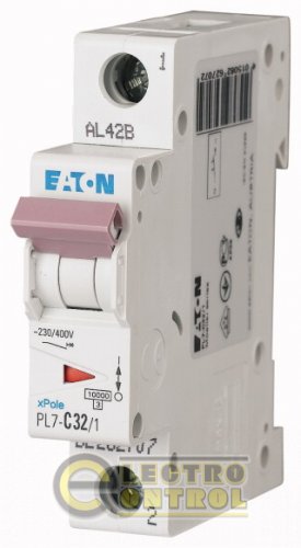 Автоматический выключатель Eaton PL7 B 32А 1p 262679