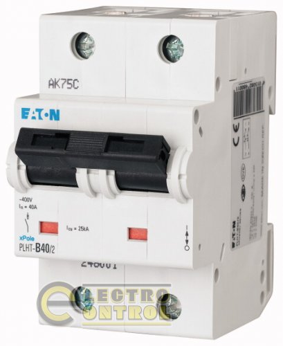 Автоматический выключатель Eaton PLHT B 40А 2p 248001