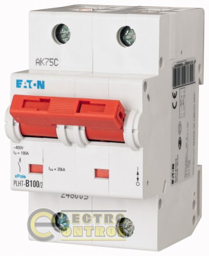 Автоматический выключатель Eaton PLHT B 100А 2p 248005