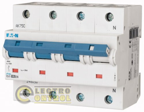 Автоматичний вимикач Eaton PLHT D 20А 3P+N 248068