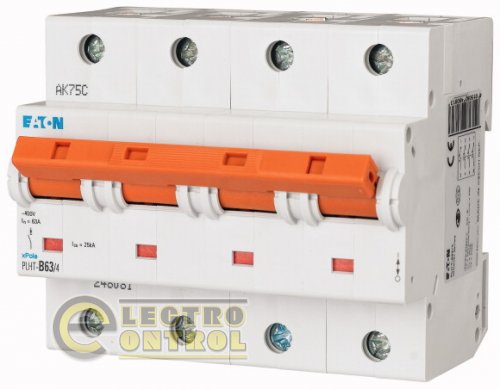 Автоматический выключатель Eaton PLHT B 63А 4p 248081 Автоматический выключатель Eaton PLHT B 63А 4p 248081