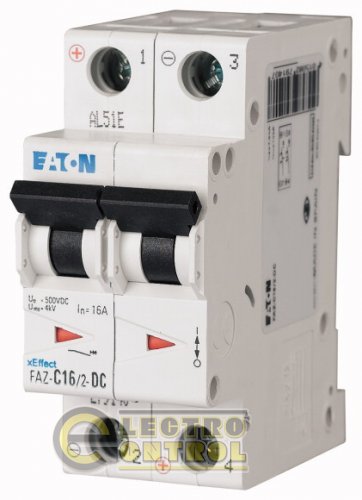 Автоматичний вимикач Eaton FAZ-DC C 50А 2p 279145